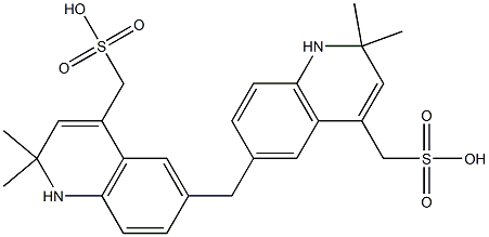 6,6'-methylenebis(2,2-dimethyl-4-methanesulfonic acid-1,2-dihydroquinoline) Structure