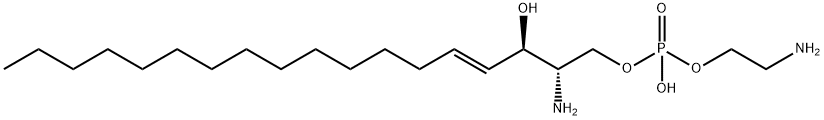 D-ERYTHRO-SPHINGOSYL PHOSPHOETHANOLAMINE;SPHINGOSYL PE (D18:1),90850-31-0,结构式
