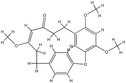 (11E)-4,6,12-Trimethoxy-2-oxatricyclo[13.2.2.13,7]icosa-3,5,7(20),11,15,17(1),18-heptaen-10-one Structure