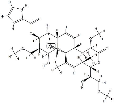 19,20-Dimethoxynodusmicin 9-(1H-pyrrole-2-carboxylate) Structure