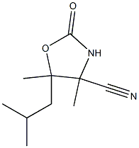 4-Oxazolidinecarbonitrile,5-isobutyl-4,5-dimethyl-2-oxo-(7CI),91010-89-8,结构式