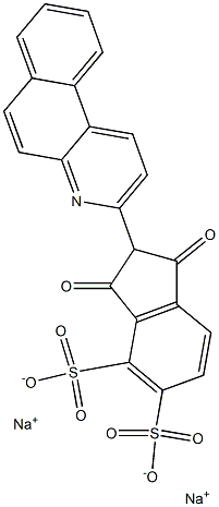1H-Indene-1,3(2H)-dione, 2-benzofquinolin-3-yl-, disulfo deriv., disodium salt,91032-42-7,结构式