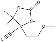 4-Oxazolidinecarbonitrile,4-(2-methoxyethyl)-5,5-dimethyl-2-oxo-(7CI) 结构式