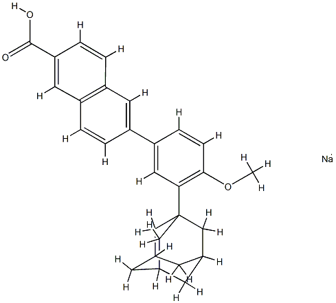 阿达帕林钠, 911110-93-5, 结构式