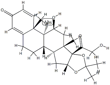 9alpha-Fluoro-16alpha-17alpha-isopropyledenedioxyprednisolone,911437-91-7,结构式