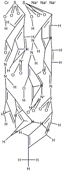 Chromate(3-), [3-hydroxy-4-[(2-hydroxy-1-naphthalenyl)azo]-7-nitro-1-naphthalenesulfonato(3-)][4-hydroxy-3-[(2-hydroxy-5-nitrophenyl)azo]-6-[[(4-methylphenyl)sulfonyl]amino]-2-naphthalenesulfonato(3-)]-, trisodium|