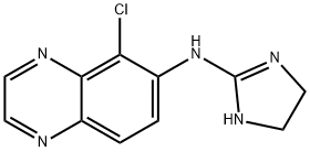 5-クロロ-N-(4,5-ジヒドロ-1H-イミダゾール-2-イル)キノキサリン-6-アミン 化学構造式