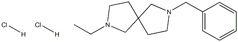 2,7-Diazaspiro[4.4]nonane, 2-ethyl-7-(phenylMethyl)-, (Hydrochloride) (1:2) (or 2,7-Diazaspiro[4.4]nonane,2-ethyl-7-(phenylMethyl)-,dihydrochloride (9CI)) Struktur