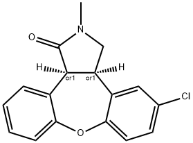(3AR,12BS)-REL-5-氯-2,3,3A,12B-四氢-2-甲基-1H-二苯并[2,3:6,7]氧杂卓并[4,5-C]吡咯-1-酮, 912356-09-3, 结构式