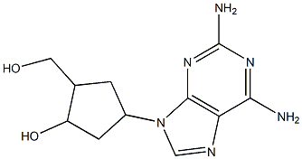 Cyclopentanemethanol,4-(2,6-diamino-9H-purin-9-yl)-2-hydroxy-, (1R,2S,4R)-rel-,91296-15-0,结构式