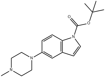 1H-Indole-1-carboxylic acid, 5-(4-Methyl-1-piperazinyl)-, 1,1-diMethylethyl ester Structure