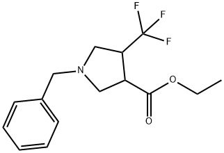 Ethyl 1-benzyl-4-trifluomethylpyrrolidine-3-carboxylate (mixture of cis- and trans-) Structure