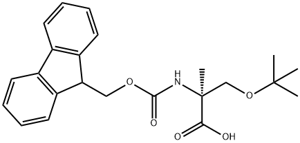 (S)-2-((((9H-芴-9-基)甲氧基)羰基)氨基)-3-(叔丁氧基)-2-甲基丙酸,914399-98-7,结构式