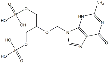 9-(1,3-dihydroxy-2-propoxymethyl)-guanine-bis(monophosphate),91516-84-6,结构式