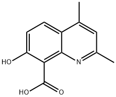 8-Quinolinecarboxylicacid,7-hydroxy-2,4-dimethyl-(7CI),91569-72-1,结构式
