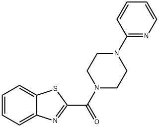 2-{[4-(2-pyridinyl)-1-piperazinyl]carbonyl}-1,3-benzothiazole 结构式