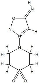 3-[(Thiomorpholine 1,1-dioxide)-4-yl]sydnone imine-3-ium Structure