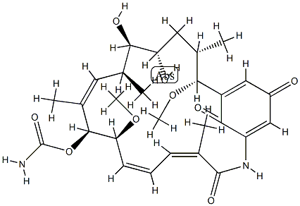 (15R)-17-Demethoxy-12-O-demethyl-15-methoxygeldanamycin,91700-90-2,结构式