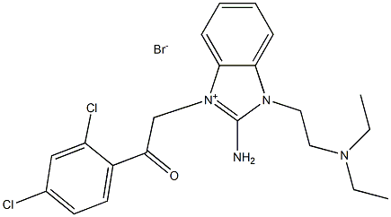 1H-Benzimidazolium,  2-amino-3-[2-(2,4-dichlorophenyl)-2-oxoethyl]-1-[2-(diethylamino)ethyl]-,  bromide  (1:1)|