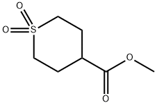 2H-Thiopyran-4-carboxylic acid, tetrahydro-, Methyl ester, 1,1-dioxide Struktur