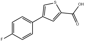 4-(4-fluorophenyl)thiophene-2-carboxylic acid 化学構造式
