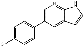 5-(4-クロロフェニル)-1H-ピロロ[2,3-B]ピリジン 化学構造式