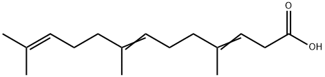 4,8,12-trimethyltrideca-3,7,11-trienoic acid, mixed isomers Struktur