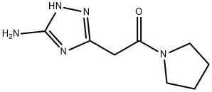 3-[2-oxo-2-(1-pyrrolidinyl)ethyl]-1H-1,2,4-triazol-5-amine(SALTDATA: FREE) Struktur