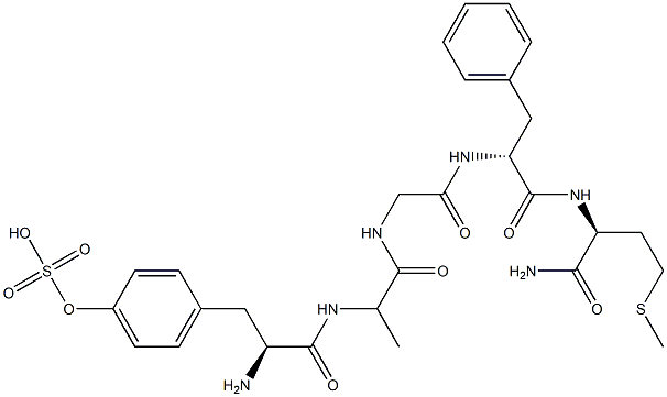 enkephalinamide-Met, Tyr sulfate(1)-Ala(2)- Struktur