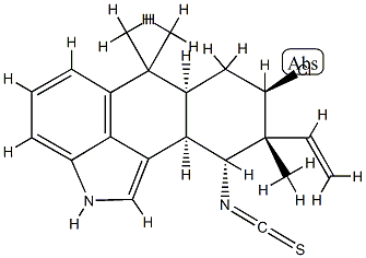 92219-96-0 [6aS,(-)]-8β-Chloro-9α-ethenyl-2,6,6aα,7,8,9,10,10aα-octahydro-10α-isothiocyanato-6,6,9-trimethylnaphtho[1,2,3-cd]indole