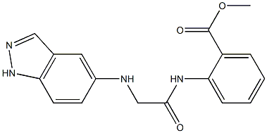 methyl 2-{[(1H-indazol-5-ylamino)acetyl]amino}benzoate Structure