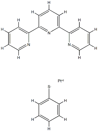 phenylthiolato-(2,2',2''-terpyridine)platinum II 化学構造式