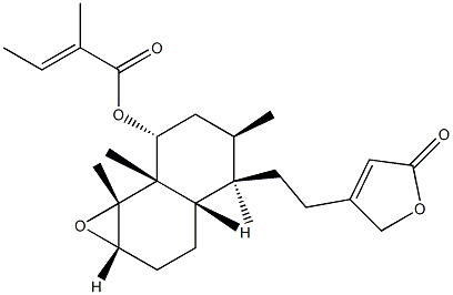 92419-69-7 (E)-2-Methyl-2-butenoic acid (1aS,1aα,3aα)-4α-[2-(2,5-dihydro-5-oxofuran-3-yl)ethyl]decahydro-4,5α,7aα,7bα-tetramethylnaphth[1,2-b]oxiren-7β-yl ester