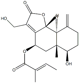 92484-28-1 (E)-2-Methyl-2-butenoic acid (4R)-2,4,5,5a,6,7,8,9,9aβ,9bα-decahydro-6α-hydroxy-3-(hydroxymethyl)-5aα-methyl-9-methylene-2-oxonaphtho[1,2-b]furan-4α-yl ester