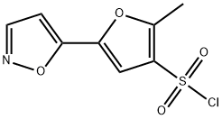 5-(5-异恶唑基)-2-甲基-3-呋喃磺酰氯 结构式