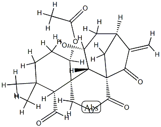 (1S,2R,4'aβ,6S,7'S,9a'S)-6-(Acetyloxy)-4'a,5',6',7',8',9'-hexahydro-5'α-hydroxy-3,3-dimethyl-8'-methylene-1',9'-dioxospiro[cyclohexane-1,4'(3'H)-[1H-7,9a]methanocyclohepta[c]pyran]-2-carbaldehyde,92533-54-5,结构式