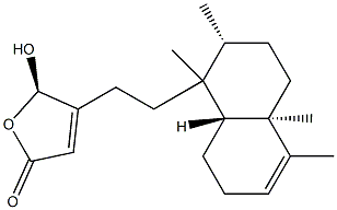 16-hydroxycleroda-3,13(14)-dien-15,16-olide Struktur