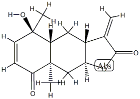 (3aR)-3aα,4aα,5,8,9,9aβ-Hexahydro-5α-hydroxy-5β,8aβ-dimethyl-3-methylenenaphtho[2,3-b]furan-2,8(3H,4H)-dione 结构式