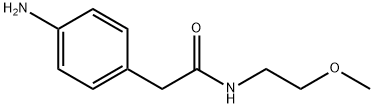 2-(4-aminophenyl)-N-(2-methoxyethyl)acetamide 化学構造式