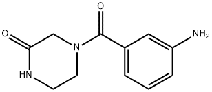 4-(3-aminobenzoyl)piperazin-2-one 化学構造式