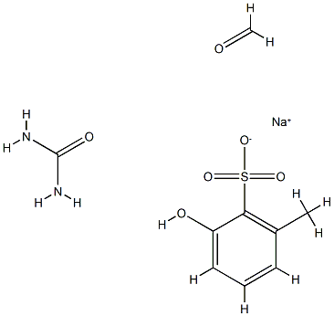 Benzenesulfonic acid, hydroxymethyl-, reaction products with formaldehyde and urea, sodium salts 结构式