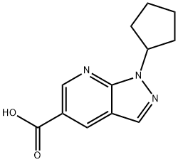 1-环戊基-1H-吡唑并[3,4-B]吡啶-5-羧酸,926262-55-7,结构式