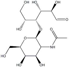 N-acetylgalactosaminyl-(1-4)-glucose,92762-44-2,结构式