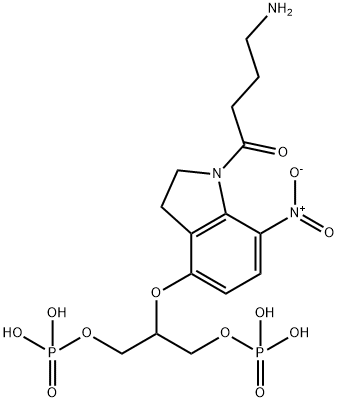 1-(4-Aminobutanoyl)-4-[1,3-bis(dihydroxyphosphoryloxy)propan-2-yloxy]-7-nitroindoline Struktur