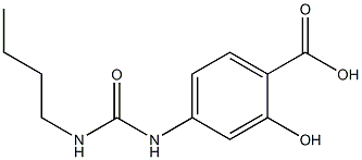 4-[(butylcarbamoyl)amino]-2-hydroxybenzoic acid,92848-43-6,结构式