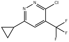 3-氯-6-环丙基-4-(三氟甲基)哒嗪, 929971-87-9, 结构式