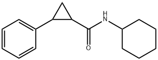 N-cyclohexyl-2-phenylcyclopropanecarboxamide Struktur