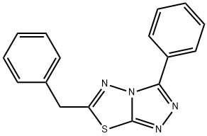 6-benzyl-3-phenyl[1,2,4]triazolo[3,4-b][1,3,4]thiadiazole Struktur