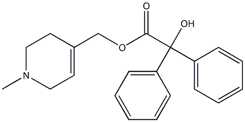 1,2,3,6-Tetrahydro-1-methyl-4-pyridinemethanol α-hydroxy-α,α-diphenylacetate,93101-29-2,结构式