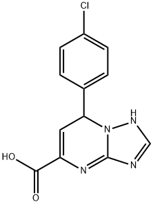 7-(4-chlorophenyl)-4,7-dihydro[1,2,4]triazolo[1,5-a]pyrimidine-5-carboxylic acid Struktur